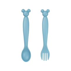 Puériculture-Repas-SET DE 2 COUVERTS SILHOUETTE MICKEY