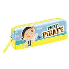 Trousse enfant - DRAEGER PARIS - Petit Pirate - Jaune - 19 x 6 x 3,5 cm - Fermeture zippée  - vertbaudet enfant