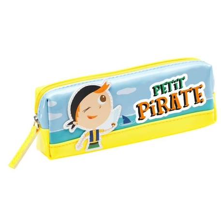 Fille-Trousse enfant - DRAEGER PARIS - Petit Pirate - Jaune - 19 x 6 x 3,5 cm - Fermeture zippée