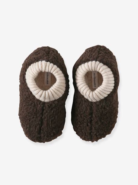 Chaussons en sherpa enfant marron 2 - vertbaudet enfant 