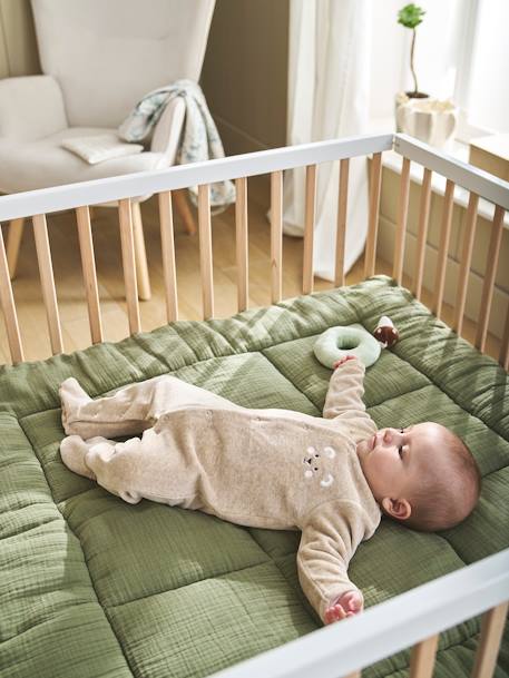 Tapis de sol / Fond de parc uni gaze et percale de coton ocre+olive+taupe 10 - vertbaudet enfant 