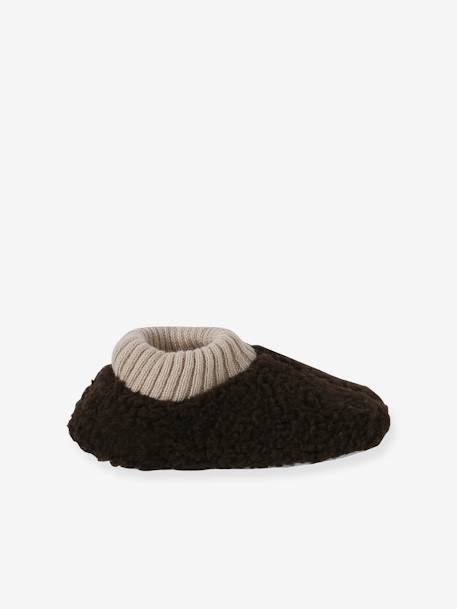 Chaussons en sherpa enfant marron 3 - vertbaudet enfant 