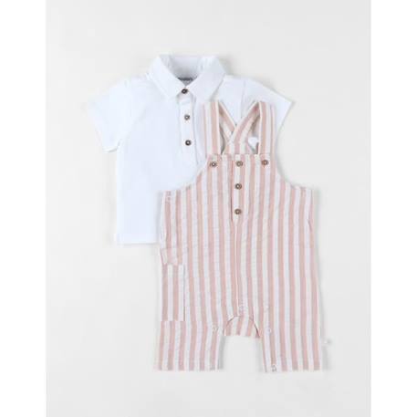 Set cérémonie salopette + body BEIGE 1 - vertbaudet enfant 