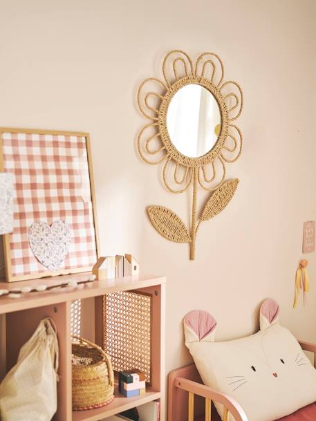 Miroir XL fleur mural beige 1 - vertbaudet enfant 