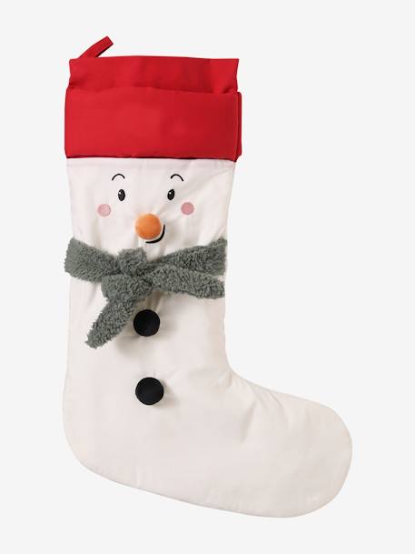 Chaussette de Noël bonhomme de neige personnalisable blanc 2 - vertbaudet enfant 