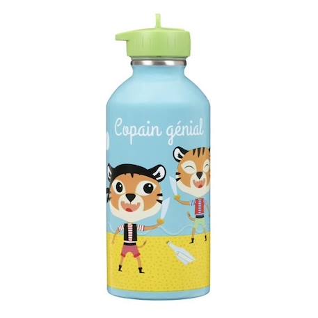 Gourde enfant Acier inoxydable - Facile à nettoyer - Gourde réutilisable - Contenance 300ml - 17 cm x 6,5 cm - Bleu - Copain génial BLEU 1 - vertbaudet enfant 