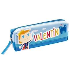 Trousse enfant prénom garçon Valentin - Bleu - 19 x 6 x 3,5 cm  - vertbaudet enfant