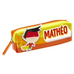 Trousse enfant prénom garçon Mathéo - Jaune / Rouge - 19 x 6 x 3,5 cm  - vertbaudet enfant