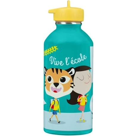 Fille-Gourde pour enfant en inox - Vive L'école - Draeger Paris - 300 ml - Multicolore - Bleu