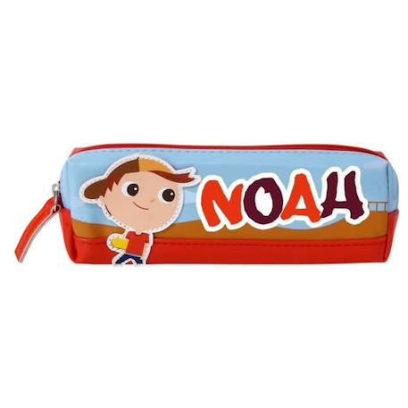 Trousse enfant prénom garçon Noah - Bleu / Rouge - 19 x 6 x 3,5 cm BLANC 2 - vertbaudet enfant 