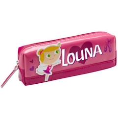 Trousse enfant prénom fille Louna - Rose - 19 x 6 x 3,5 cm  - vertbaudet enfant