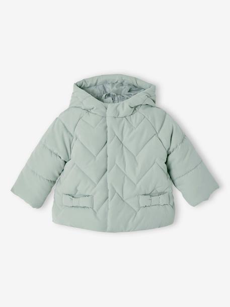 Manteau 3 en 1 bébé matelassé bleu ardoise+rose+vert d'eau 17 - vertbaudet enfant 