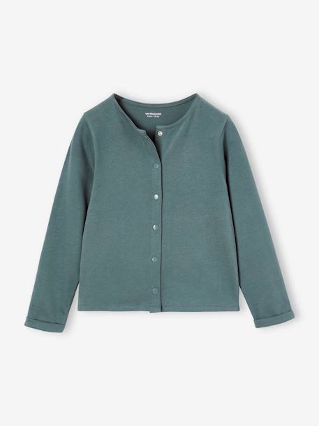 Ensemble fille cardigan et robe imprimée fleurs moutarde+rose+vert émeraude 19 - vertbaudet enfant 