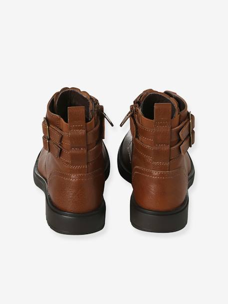 Boots Gavroche Cuir Fille marron 7 - vertbaudet enfant 