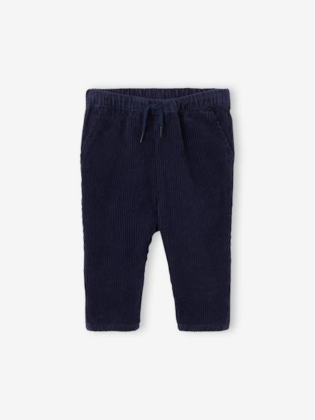 Ensemble bébé sweat en molleton + pantalon en velours ivoire+vanille 15 - vertbaudet enfant 