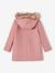 Duffle-coat à capuche en drap de laine fille fermé par brandebourgs blush+camel 7 - vertbaudet enfant 