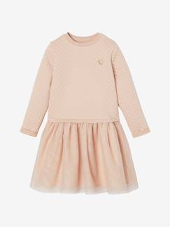 Robe de Noël fille bi-matière  - vertbaudet enfant