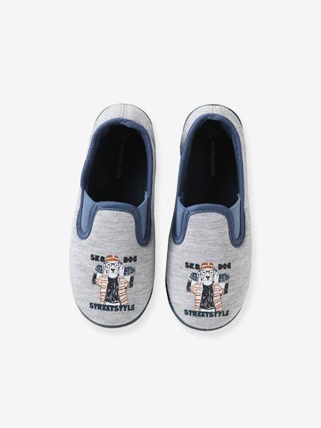 Chaussons élastiqués enfant en toile bleu imprimé+bleu nuit+gris imprimé 13 - vertbaudet enfant 