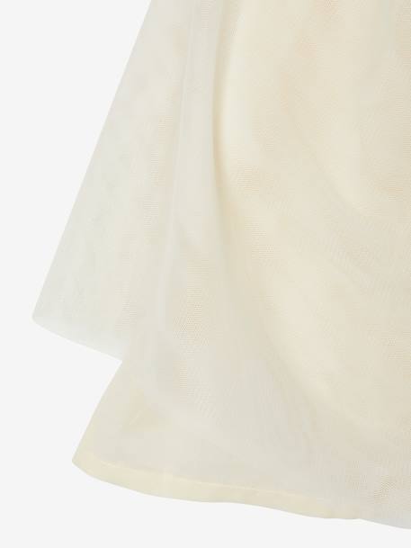 Robe de Noël bi-matière jupon en tulle fille écru 7 - vertbaudet enfant 