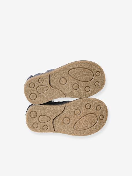 Boots cuir bébé fille élastiqués CAMEL+marine+noir 15 - vertbaudet enfant 