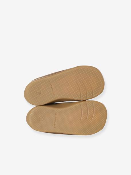 Boots souples en cuir zippées et élastiquées camel+marine 5 - vertbaudet enfant 