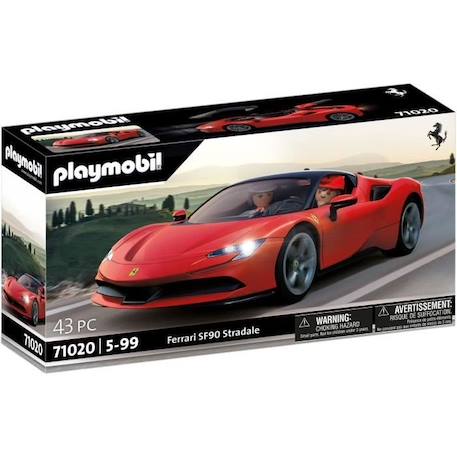 PLAYMOBIL 71020 Ferrari SF90 Stradale, Classic Cars, Voiture de collection, 43 pièces, Dès 5 ans ROUGE 1 - vertbaudet enfant 