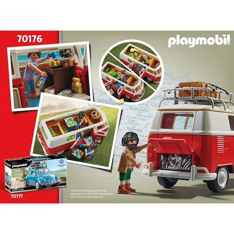 PLAYMOBIL 70176 Volkswagen T1 Combi, Classic Cars, Voiture de collection BLANC 3 - vertbaudet enfant 