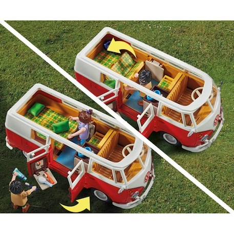 PLAYMOBIL 70176 Volkswagen T1 Combi, Classic Cars, Voiture de collection BLANC 6 - vertbaudet enfant 