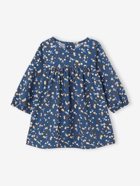 Ensemble 4 pièces bébé robe + gilet réversible + bandeau + collants marine 2 - vertbaudet enfant 