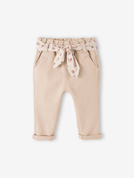 Bébé-Pantalon avec ceinture en tissu bébé