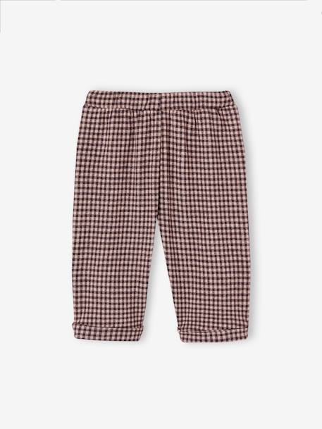 Pantalon à carreaux en flanelle bébé carreaux marron 2 - vertbaudet enfant 