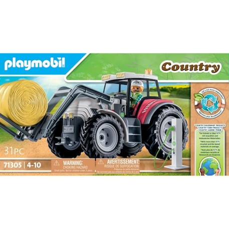 PLAYMOBIL 71305 Grand tracteur électrique, Country La vie à la ferme, 31 pièces, Dès 5 ans BLEU 6 - vertbaudet enfant 