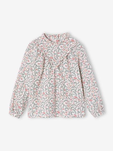 Fille-Blouse victorienne motifs fleurs fille