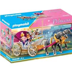 Jouet-PLAYMOBIL 70449 Calèche et couple royal, Princesses, 60 pièces, Dès 4 ans