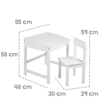 Bureau Bébé - Enfant ROBA - Blanc - Avec Chaise et Espace de Rangement BLANC 6 - vertbaudet enfant 