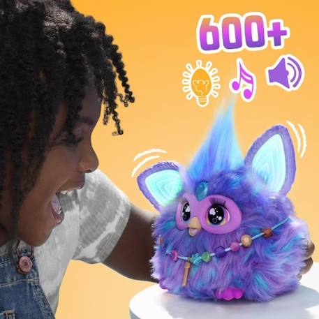 Furby violet, 15 accessoires, peluche interactive pour filles et garçons, animatronique activé par la voix, à partir de 6 ans VIOLET 3 - vertbaudet enfant 