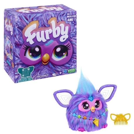 Furby violet, 15 accessoires, peluche interactive pour filles et garçons, animatronique activé par la voix, à partir de 6 ans VIOLET 2 - vertbaudet enfant 