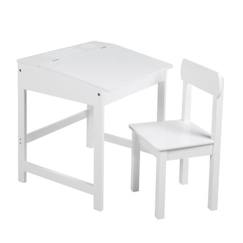 Chambre et rangement-Bureau Bébé - Enfant ROBA - Blanc - Avec Chaise et Espace de Rangement