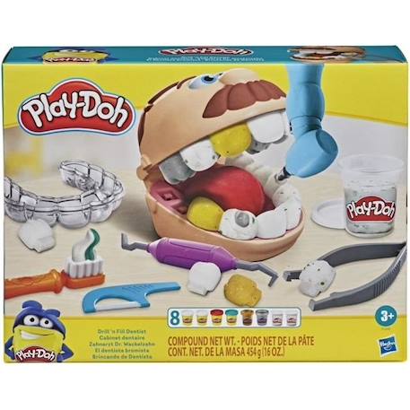 Play-Doh Cabinet dentaire pour enfants - 8 Pots de pâte à modeler atoxique - dès 3 ans JAUNE 1 - vertbaudet enfant 