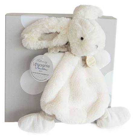 Doudou et Compagnie - Lapin Bonbon - Doudou Taupe BLANC 2 - vertbaudet enfant 