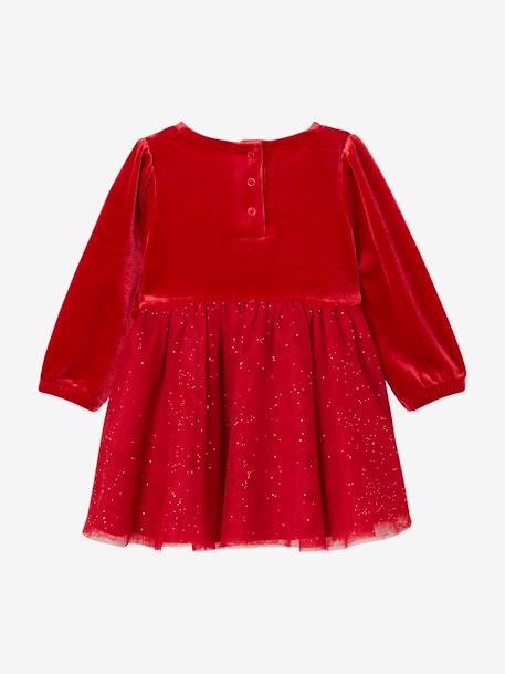 Coffret de Noël robe tulle pailleté et bandeau bébé rouge 2 - vertbaudet enfant 