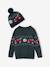 Coffret de Noël pull jacquard + bonnet à pompon garçon vert sapin 5 - vertbaudet enfant 