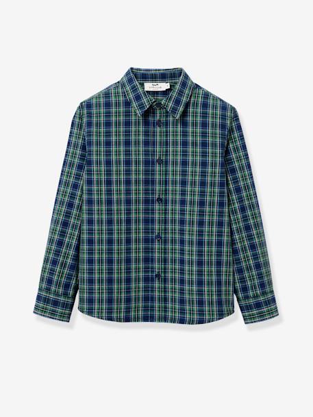 Chemise à carreaux garçon CYRILLUS carreaux vert 1 - vertbaudet enfant 