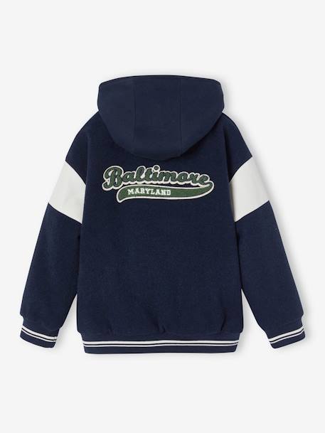 Blouson teddy à capuche amovible garçon marine 6 - vertbaudet enfant 