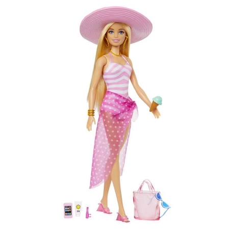 Barbie®-Barbie® Plage-Poupée blonde en maillot de bain et accessoires HPL73 BLANC 1 - vertbaudet enfant 