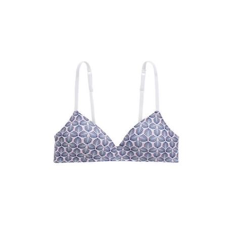 Fille-Sous-vêtement-Brassière-Soutien-gorge souple à coques sans armatures - PETIT BEGUIN - Vaza - Fille - Bleu - Microfibre