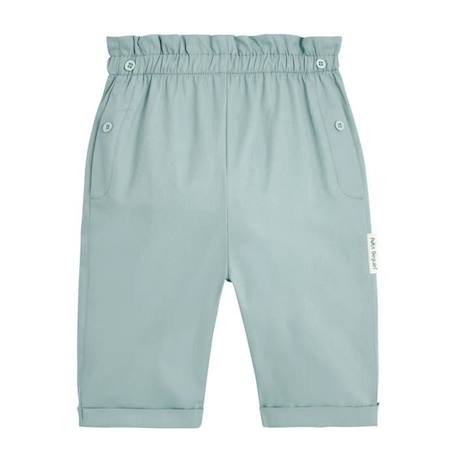 Bébé-Pantalon Chat bada bada - PETIT BEGUIN - Bébé Fille - Bleu - Taille élastiquée - Coupe décontractée