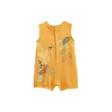 Combishort bébé en gaze de coton Wakae ORANGE 1 - vertbaudet enfant 