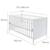 ROBA Lit Bébé Évolutif 70x140 - Réglable en Hauteur - 3 Barreaux Amovibles - Coins de Transformation Inclus - Bois Blanc BLANC 3 - vertbaudet enfant 