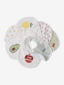 -Lot de 7 bavoirs naissance en coton bio* vertbaudet